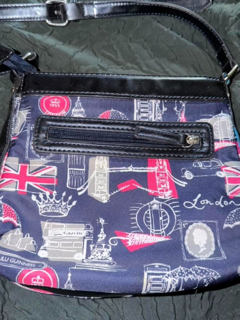 Lulu Guinness navy London print